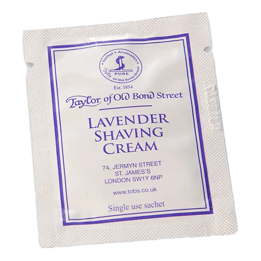 Taylor of Old Bond Street barberkrem vareprøve Lavendel