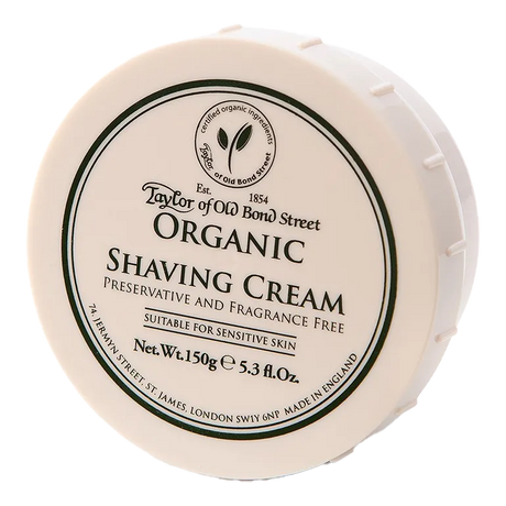Taylor of Old Bond Street økologisk barberkrem i skål - Duftfri