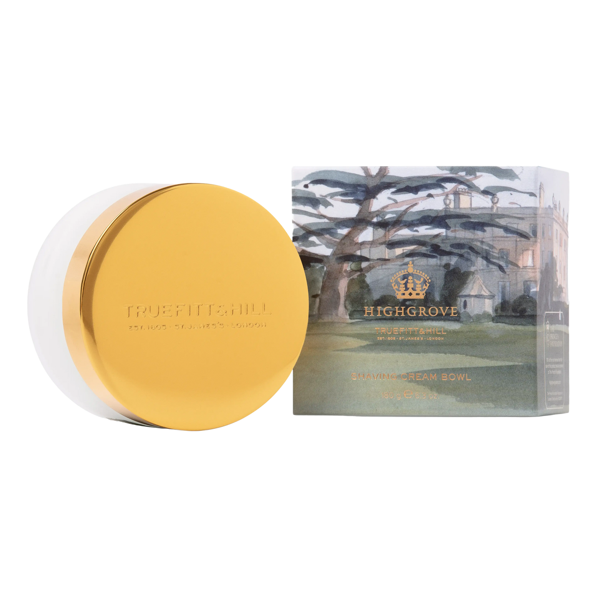 Truefitt & Hill Luxury barberkrem i glasskrukke - Highgrove