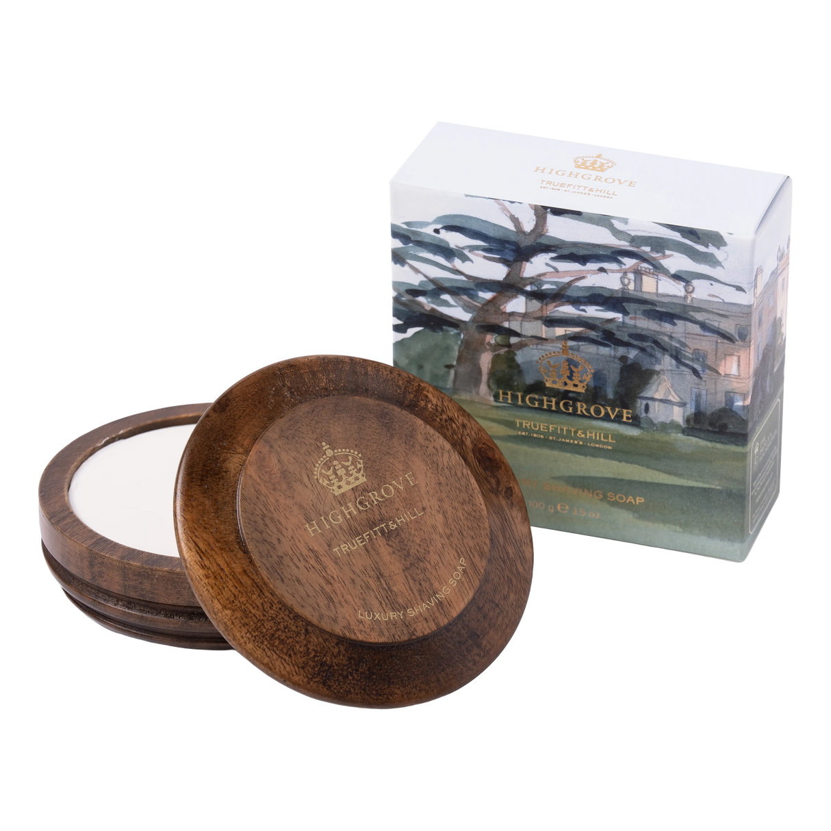 Truefitt & Hill Luxury barbersåpe i treskål - Highgrove