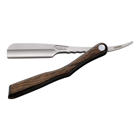 Feather Artist Club SS barberkniv med treskaft