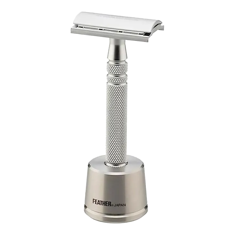 Feather AS-D2 tradisjonell barberhøvel med stativ