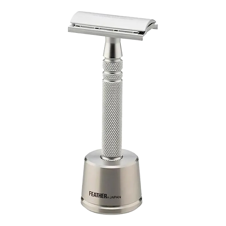 Feather AS-D2 tradisjonell barberhøvel med stativ