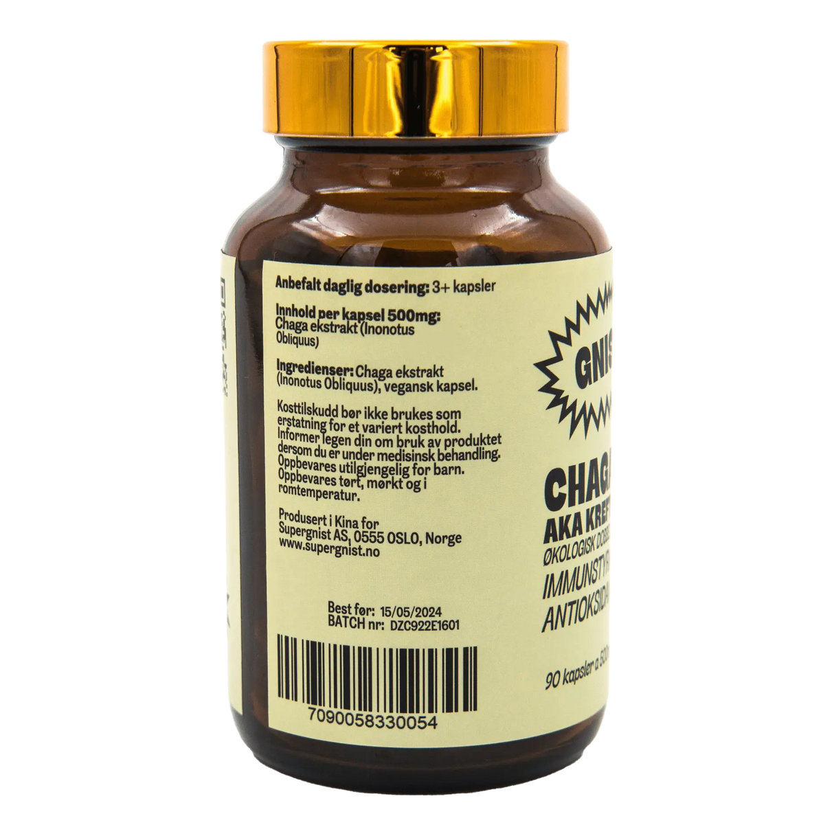 GNIST! Chaga dobbeltekstrakt kapsler
