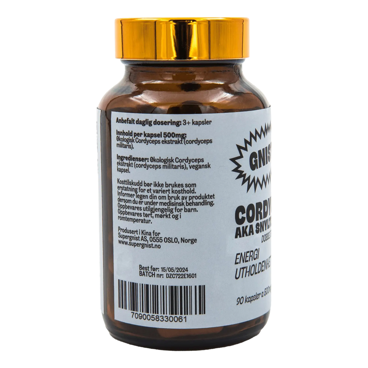 GNIST! Cordyceps dobbeltekstrakt kapsler