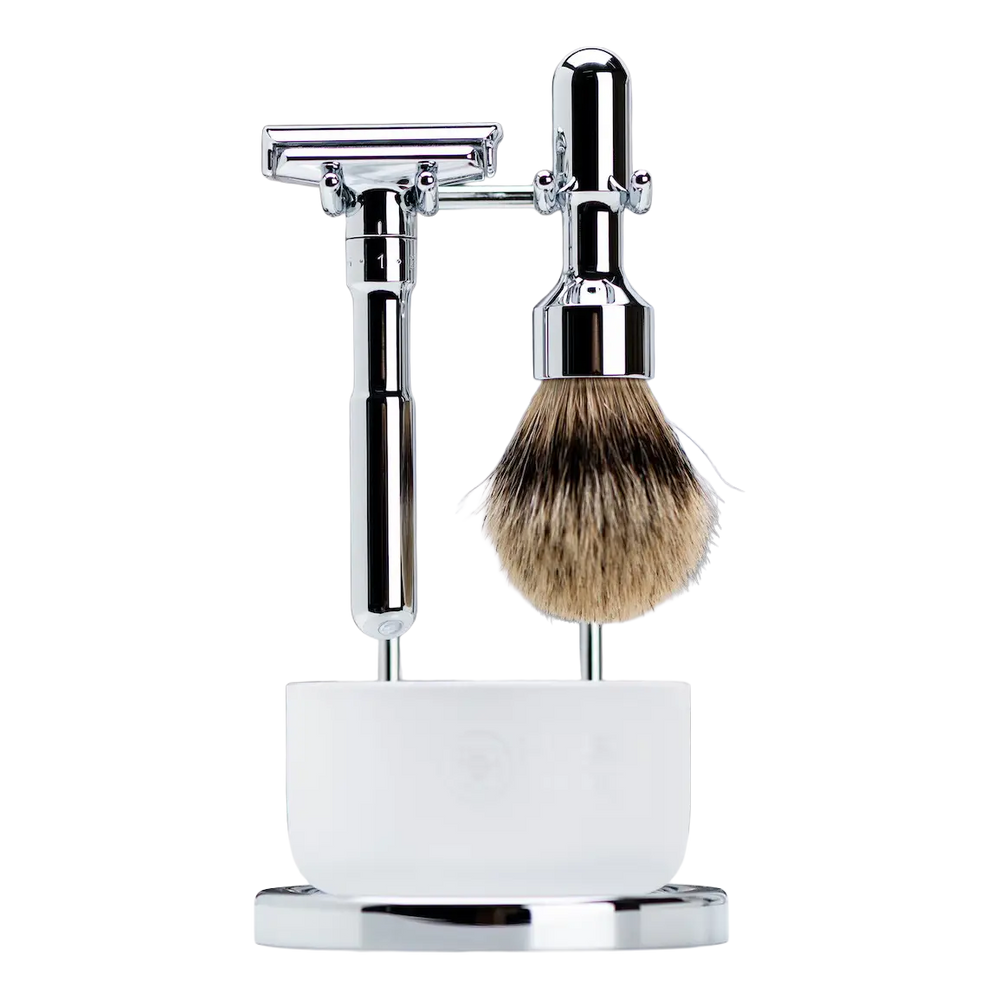 Merkur Futur Silvertip barbersett 4 deler