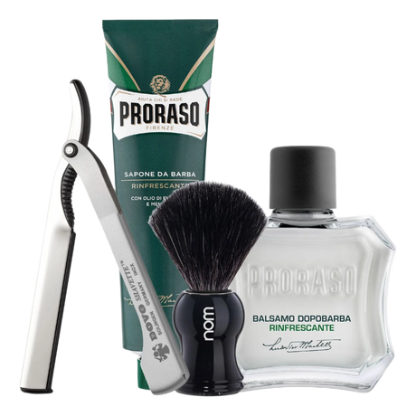 Introsett til tradisjonell barbering med kniv