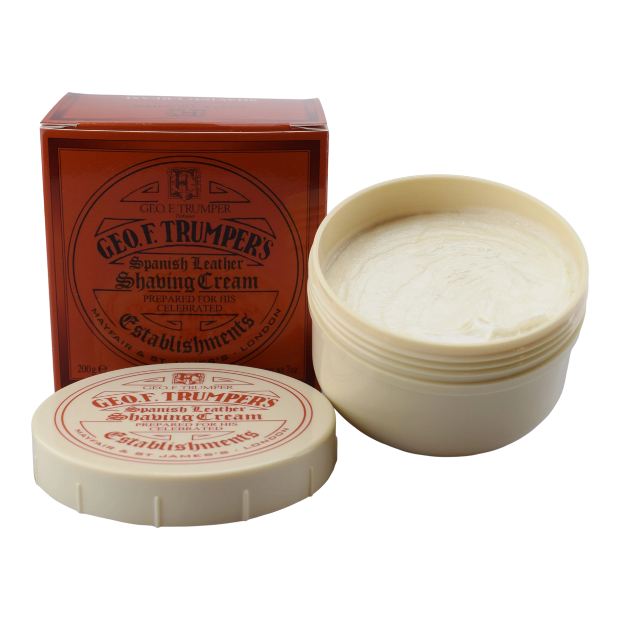 Geo F. Trumper barberkrem i skål - Spanish Leather