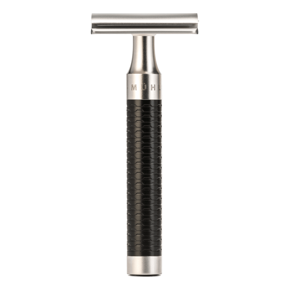 Mühle ROCCA tradisjonell barberhøvel i rustfritt stål Sort