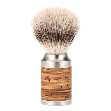 Mühle Rocca Silvertip Fibre barberkost i rustfritt stål Bjørkenever