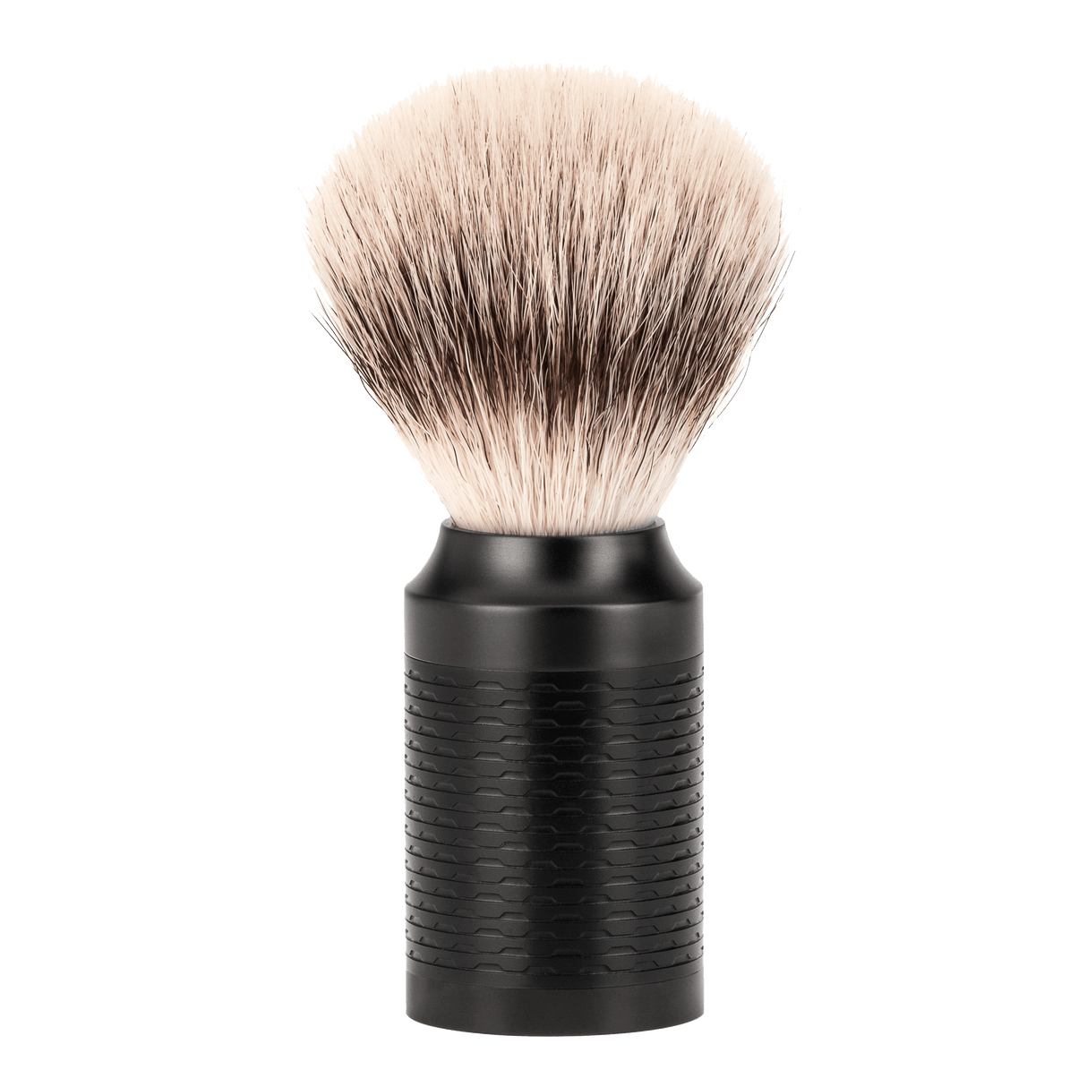 Mühle Rocca Silvertip Fibre barberkost i rustfritt stål Jet Black