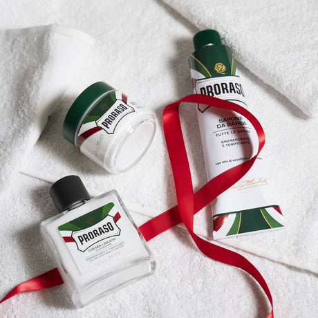 Proraso gavesett med barberprodukter Sandeltre
