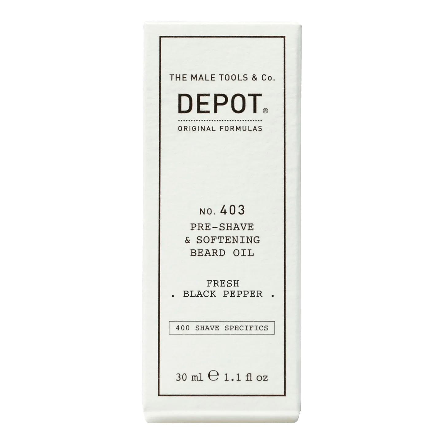 Depot No. 403 Pre-Shave & Softening Beard Oil Fresh Black Pepper