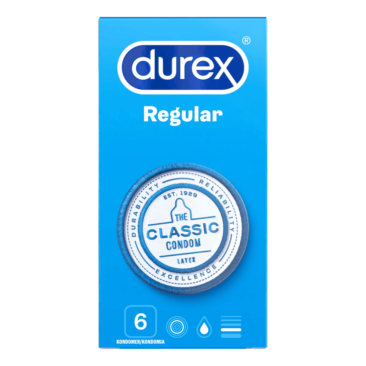 Durex Regular kondomer 6-pakning