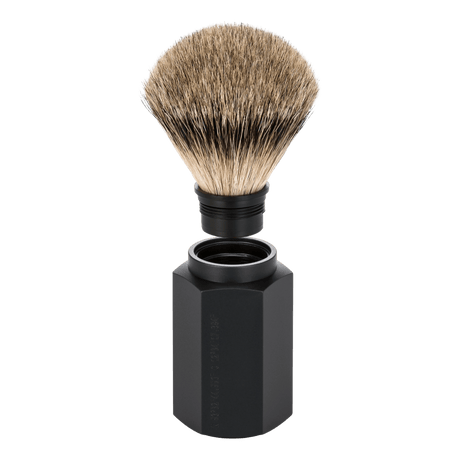 Mühle Hexagon Silvertip Badger barberkost Graphite