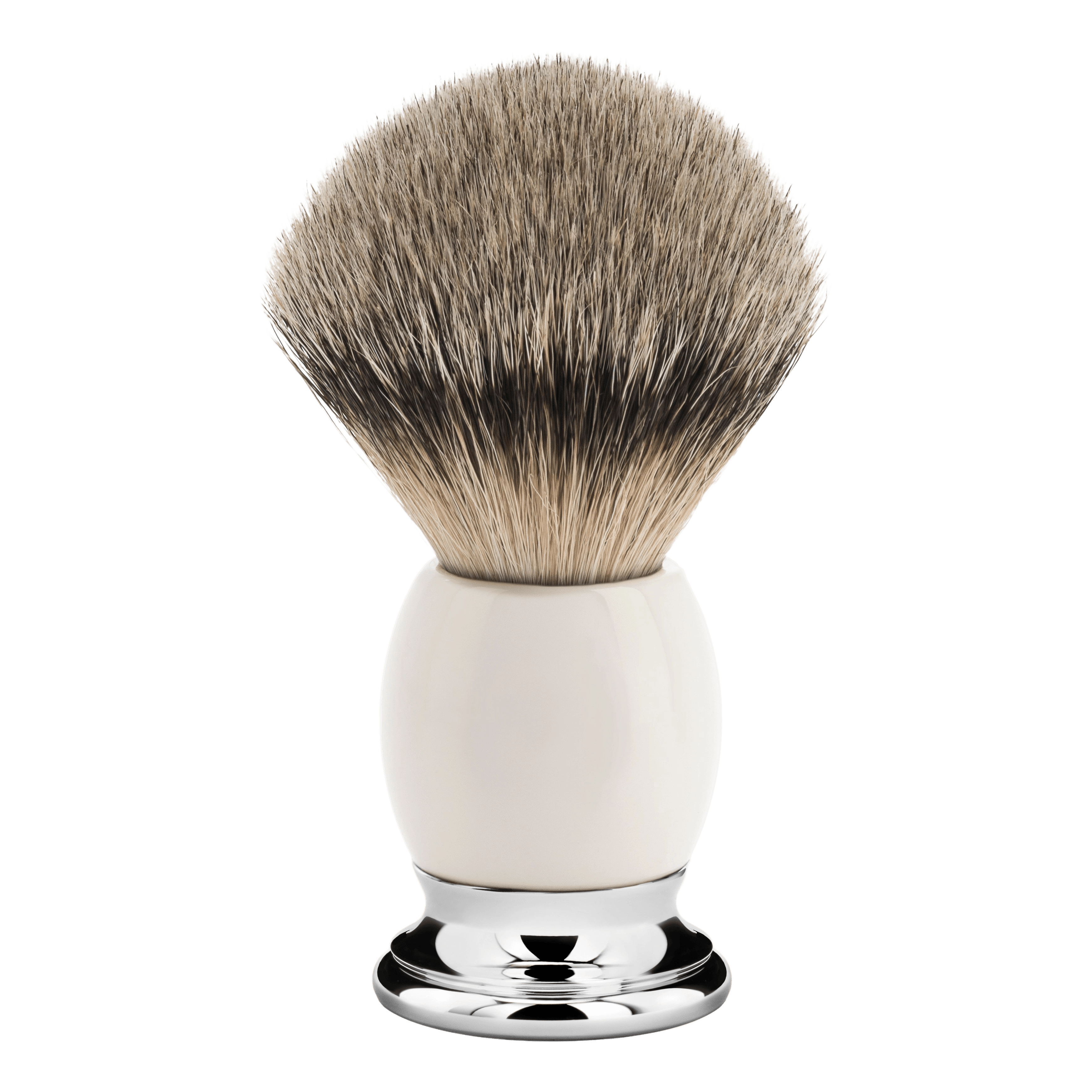 Mühle Sophist Silvertip barberkost Hvit porselen