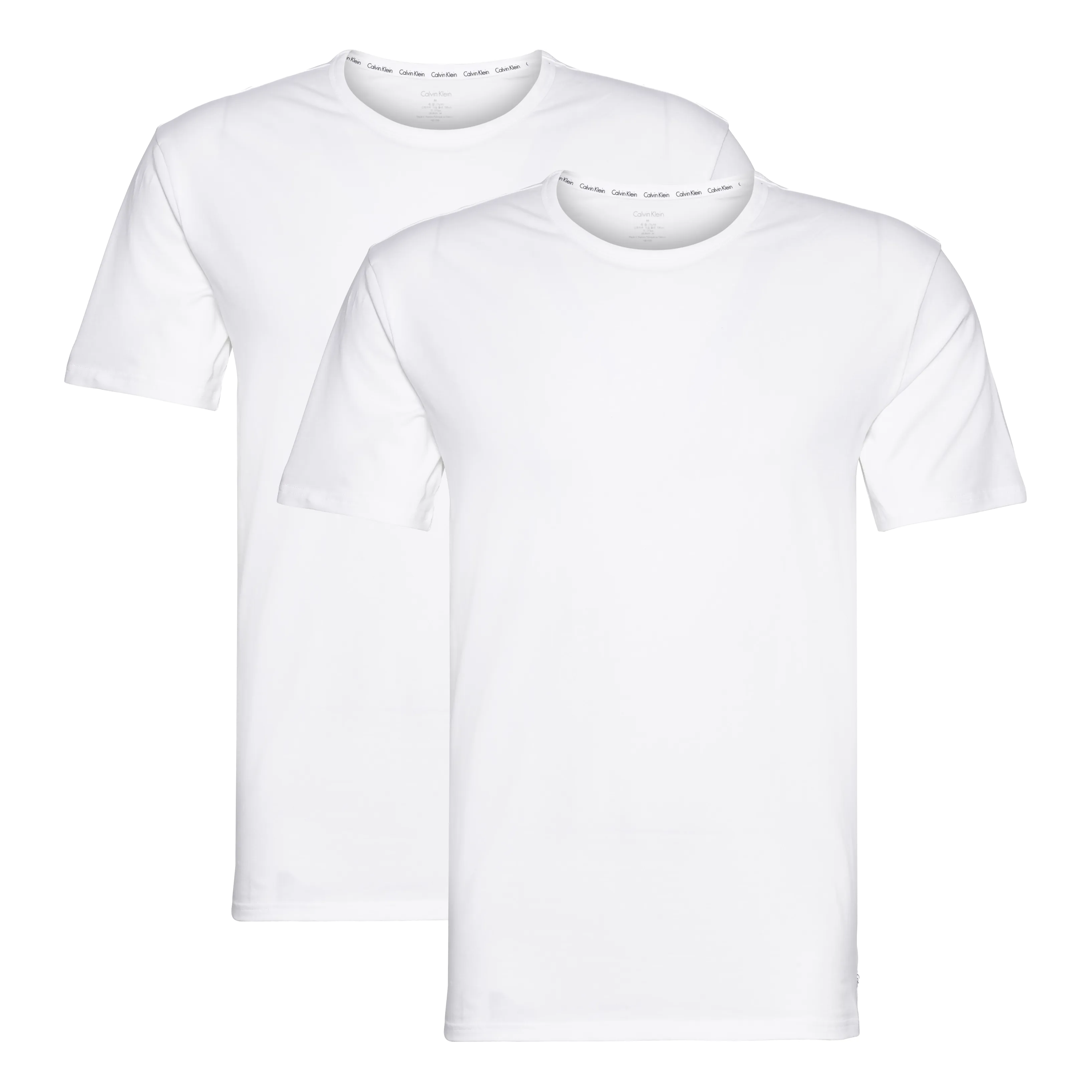 Calvin Klein crew neck t-skjorte 2-pakning - Hvit 