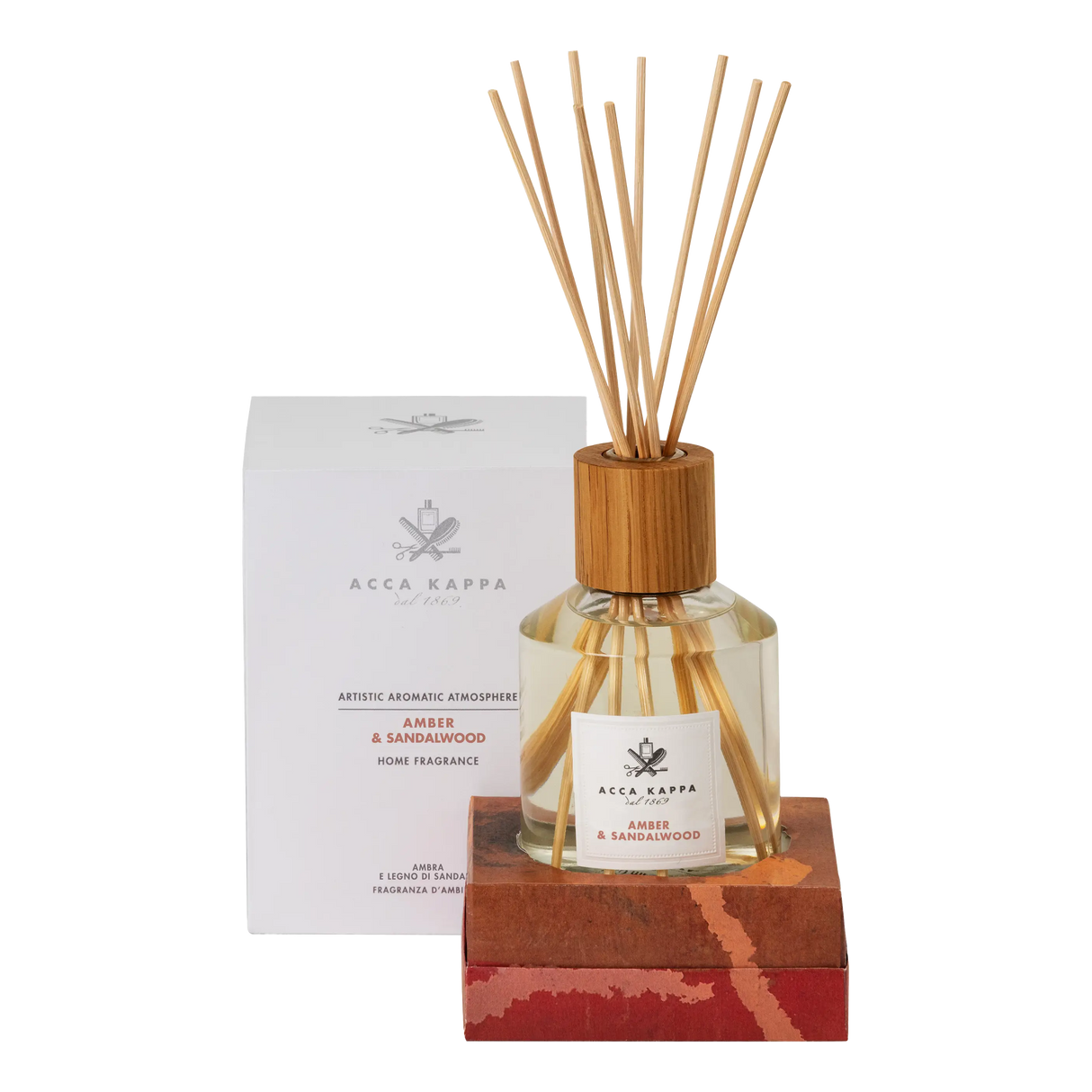 Acca Kappa Amber & Sandalwood-Home Diffuser W/Sticks 