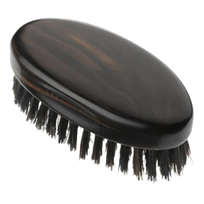 Acca Kappa "military Style" Hairbrush Ebony Wood Black Natural Bristles Travel 