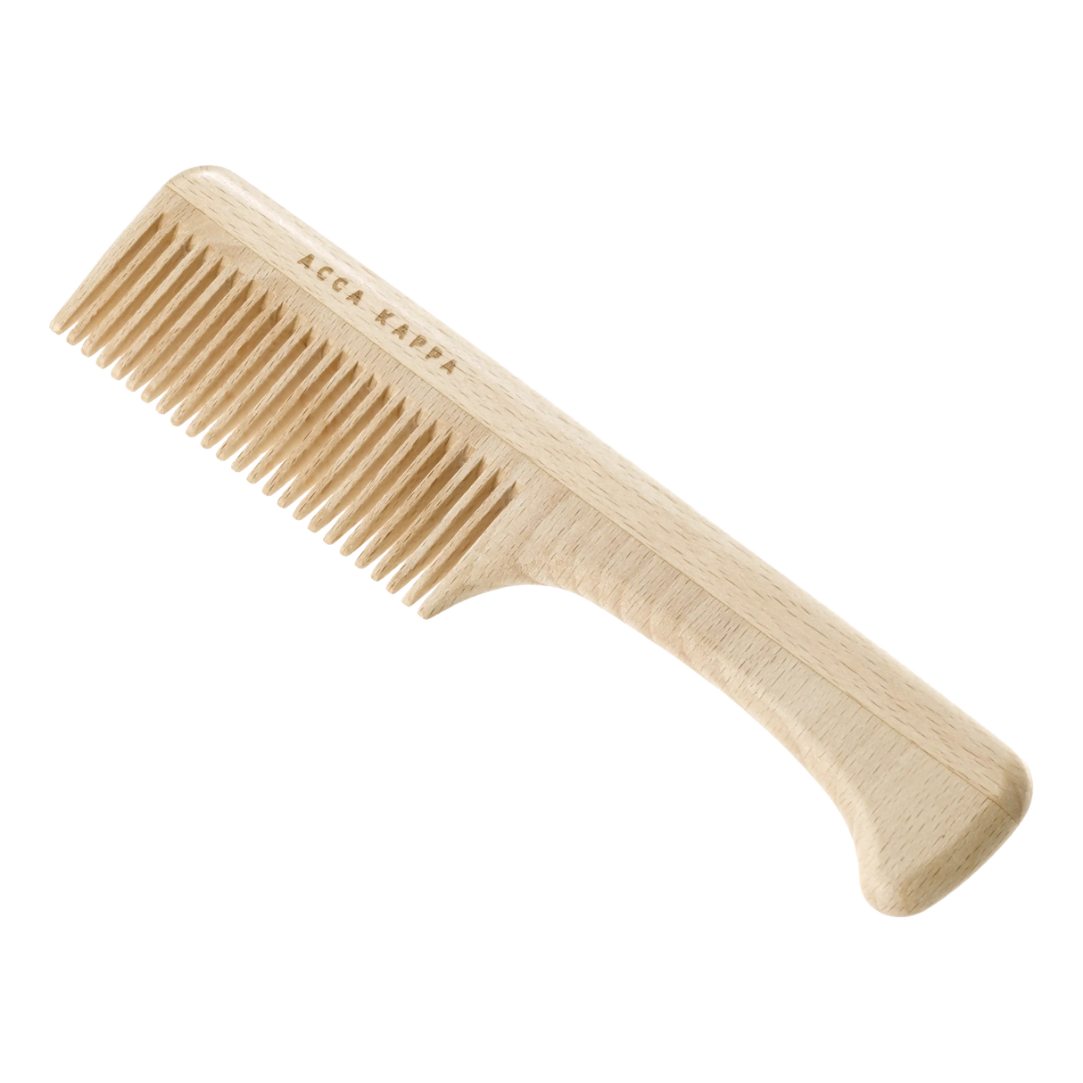 Acca Kappa Beech Wood Comb With Handle 