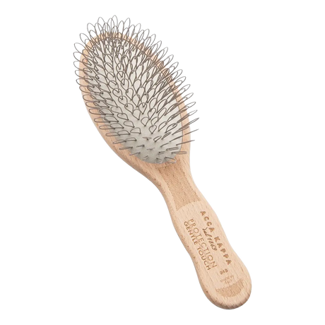 Acca Kappa Protection Oval Brush Beechwood Looped Nylon Medium Touch 