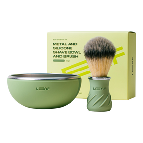 Leaf Shave barberskål og kost 