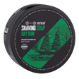 Barrister and Mann barbersåpe Bay Rum med grønt felt og seilskip illustrasjon