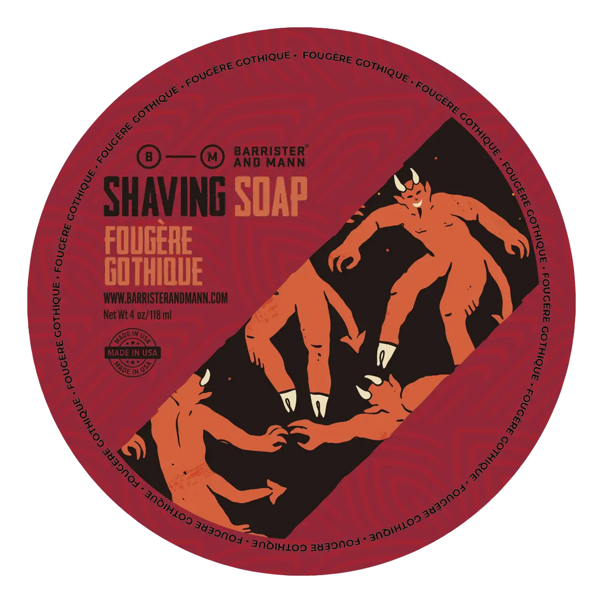 Barrister and Mann barbersåpe i skål - Fougère Gothique 