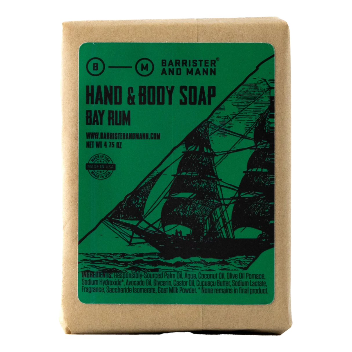 Barrister and Mann hånd- og kroppssåpe Bay Rum 