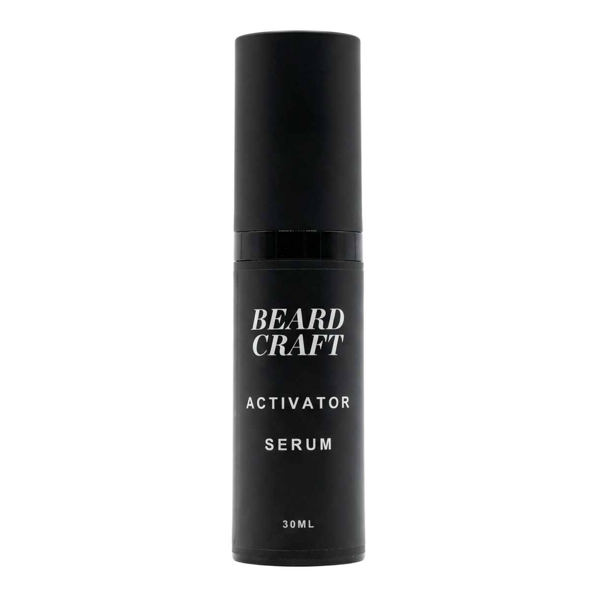 Beard Craft Activator Serum i svart 30ml flaske for skjeggvekst