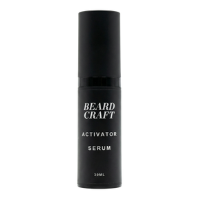 Beard Craft Activator Serum i svart 30ml flaske for skjeggvekst