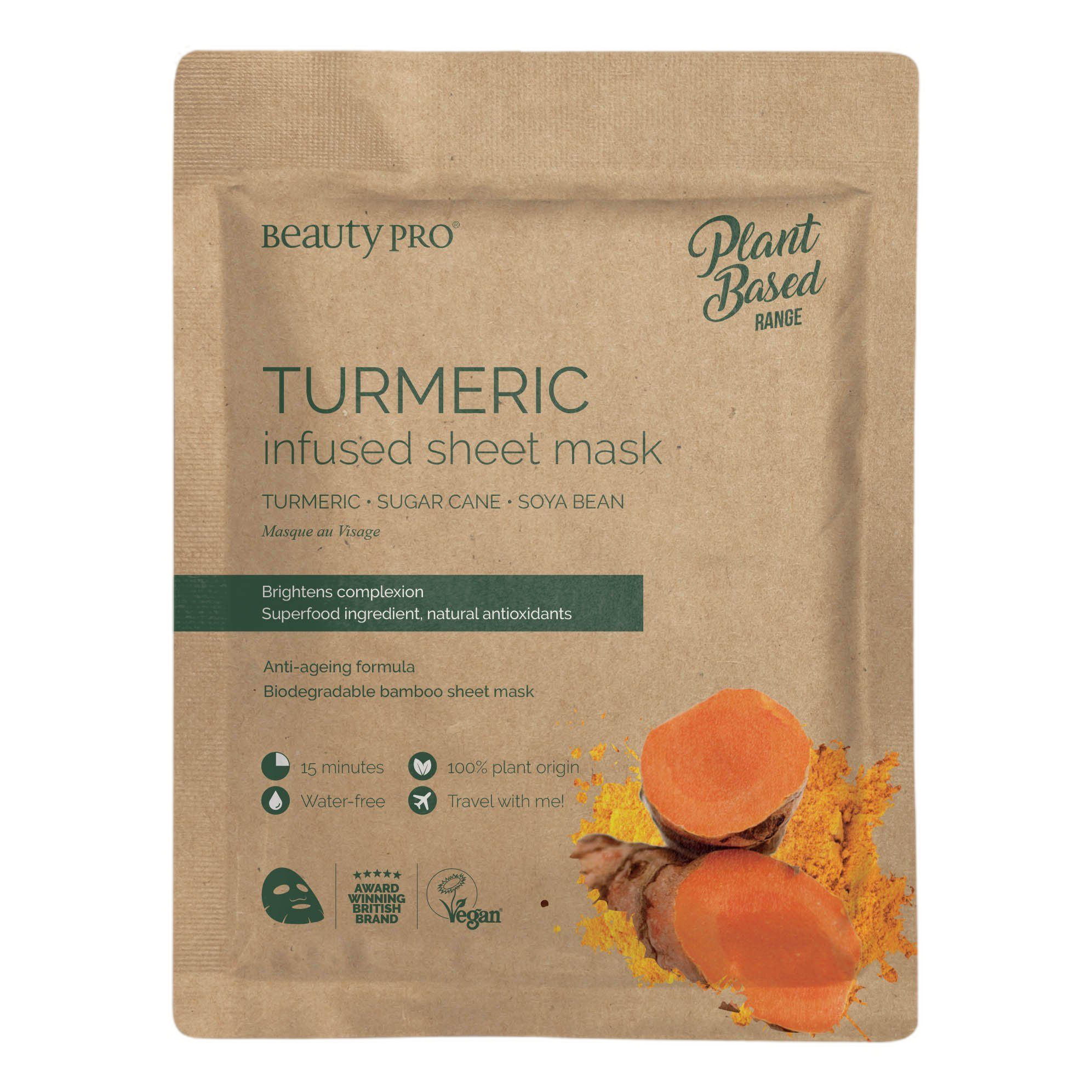 Beauty Pro Plant Based Tumeric Infused ansiktsmaske