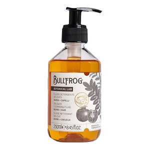 Bullfrog Delicate Cleansing Fluid skjeggsjampo i 250 ml med tomat og blader