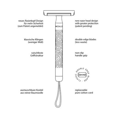 Mühle Companion barberhøvel - Rosegull 