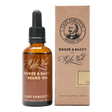 Captain Fawcett Ricki Hall Booze & Baccy beard oil flaske og emballasje