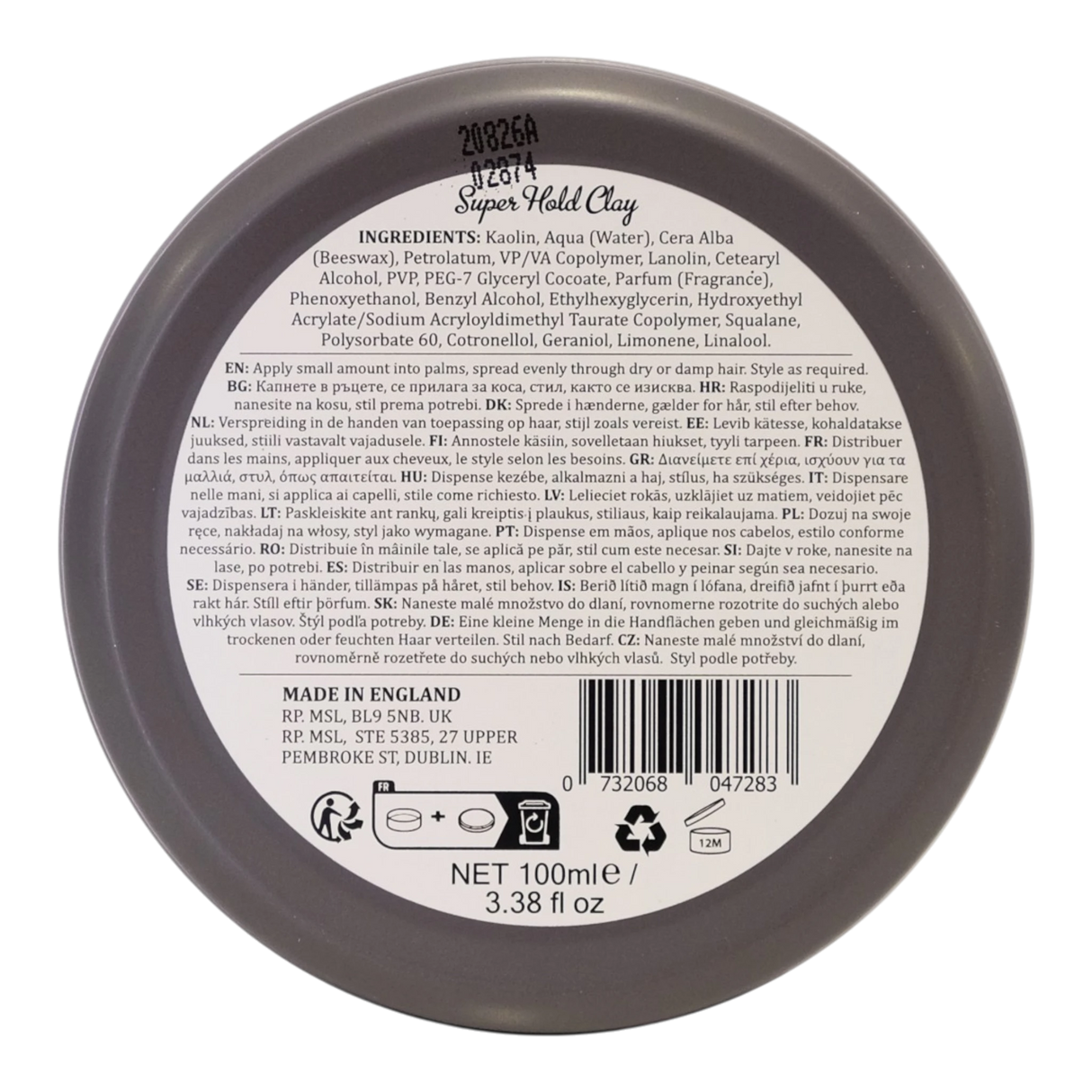 Dapper Dan Ultra Matte Clay 