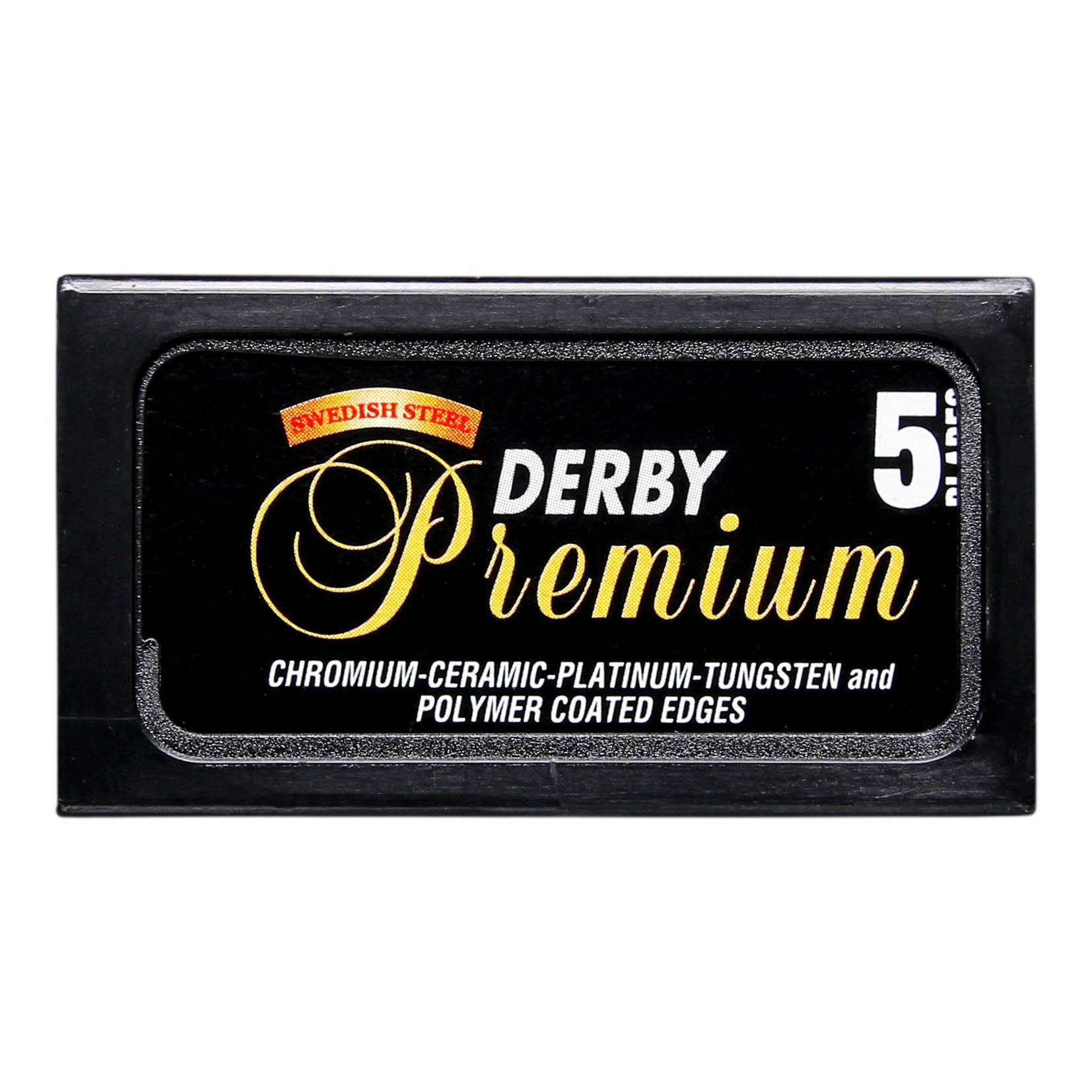 Derby Premium tradisjonelle barberblader - 5-pakning