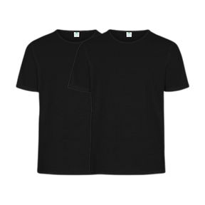 Dovre t-skjorte i økologisk bomull 2-pakning Sort S