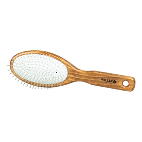 Faller hårbørste av bøketre med metallpins Lys bøk