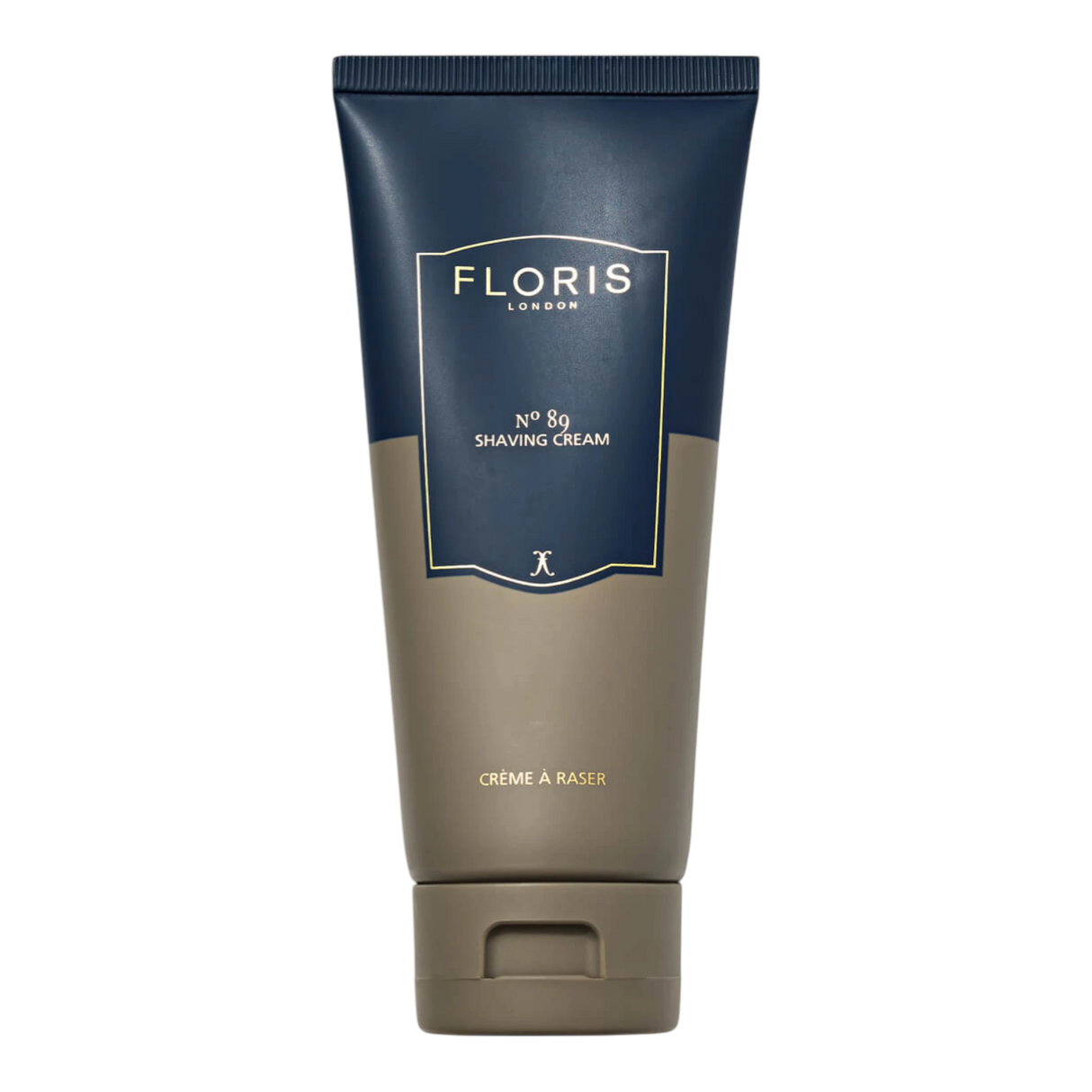 Floris London No. 89 barberkrem i tube med blå og olivengrønn design