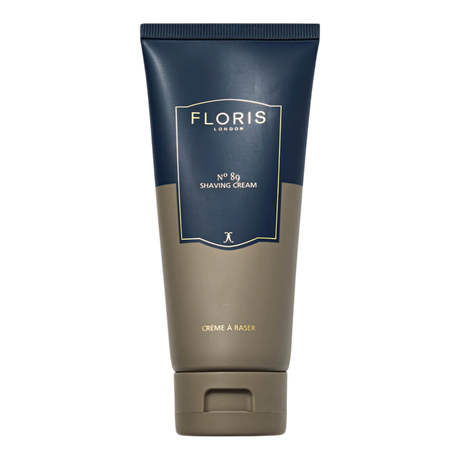 Floris London No. 89 barberkrem i tube med blå og olivengrønn design