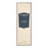 Floris London No. 89 barberkrem i eske med mørkeblå etikett og gyllen ramme
