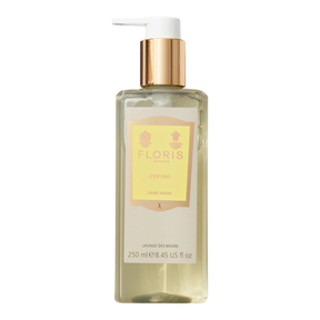 Floris London Cefiro håndsåpe i 250 ml med sitrusduft og gul etikett