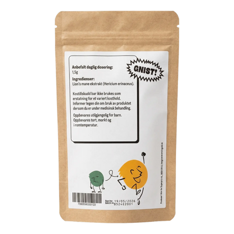 GNIST! Lions Mane dobbeltekstrakt pulver 