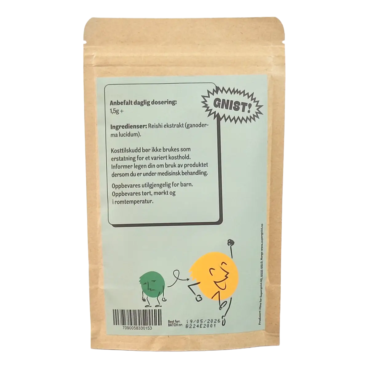 GNIST! Reishi dobbeltekstrakt pulver 