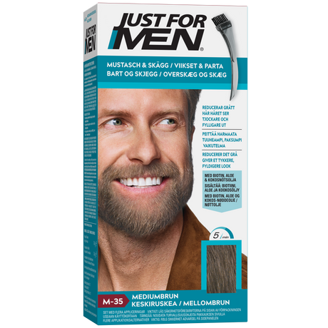 Just For Men bart- og skjeggfarge Middels brun 