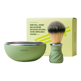 Leaf Shave barberskål og kost 
