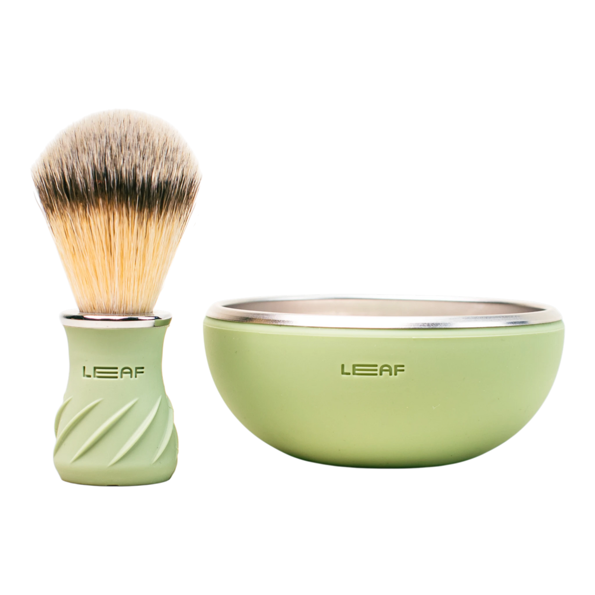 Leaf Shave barberskål og kost 