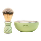 Leaf Shave barberskål og kost 