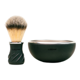 Leaf Shave barberskål og kost 